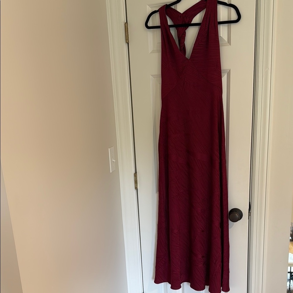 NWOT Donna Karan Red V neck Gown sz 4 - Picture 5 of 7